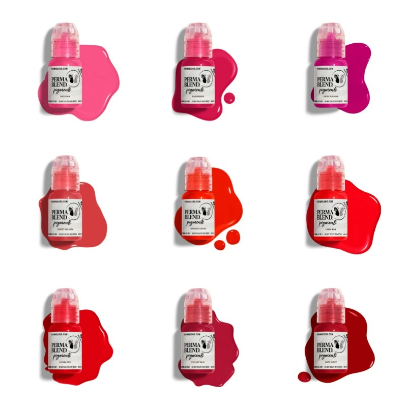 Skincare Queen - Пигменты Perma Blend для татуажа: розовый,