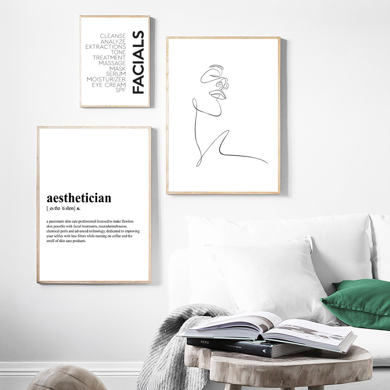 Skincare Quote - 1 шт. Холст с изображением косметолога,